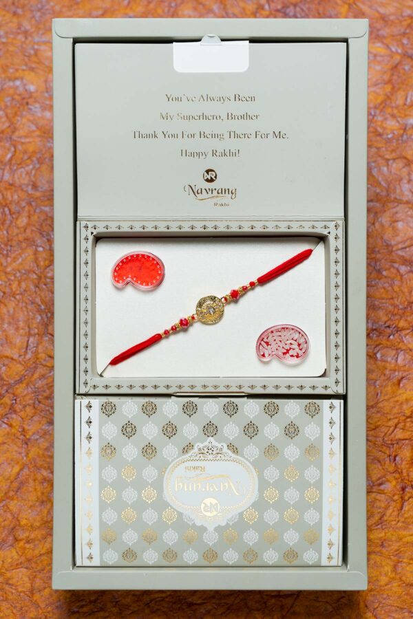 Celestial Charm AD Stone Rakhi