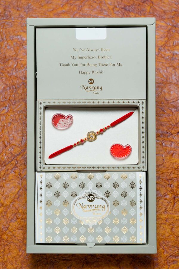 Floral Fantasy AD Stone Rakhi