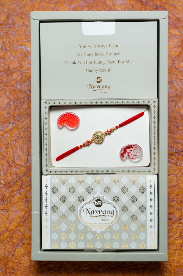 Divine Blessings AD Stone Rakhi