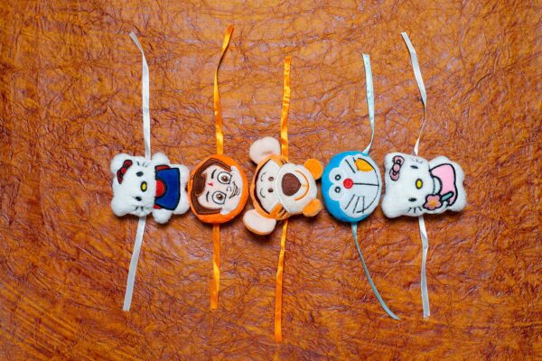 Embroidery Teddy Face Rakhi